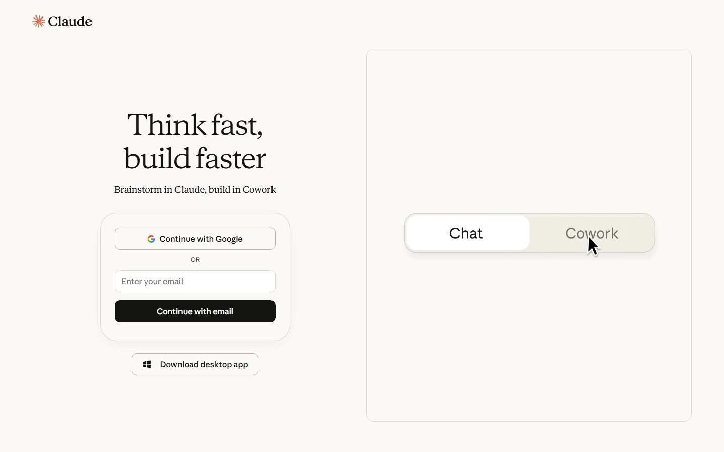 Claude login page from Anthropic, the AI assistant used for content drafting and structural analysis.